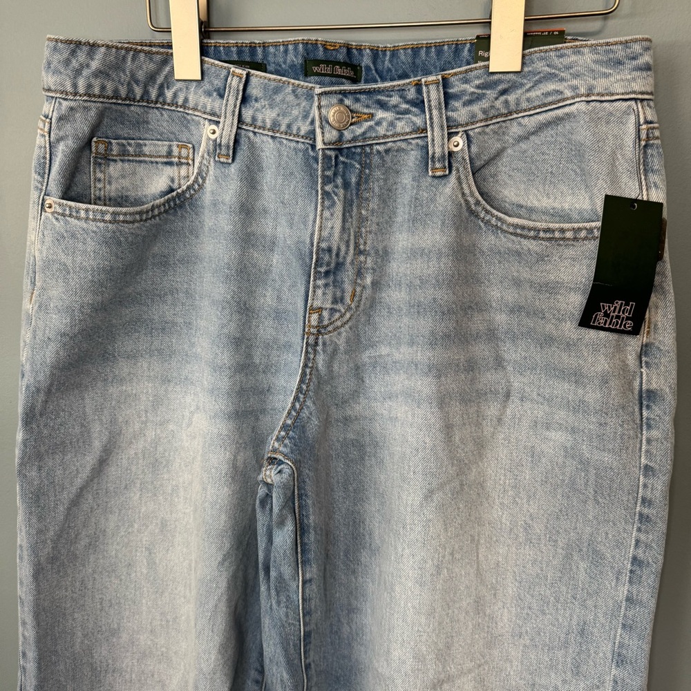 Wild Fable Low Rise Baggy Jeans Rigid Denim Light Wash. NWT. Women’s 10 (32x31) - Picture 7 of 16